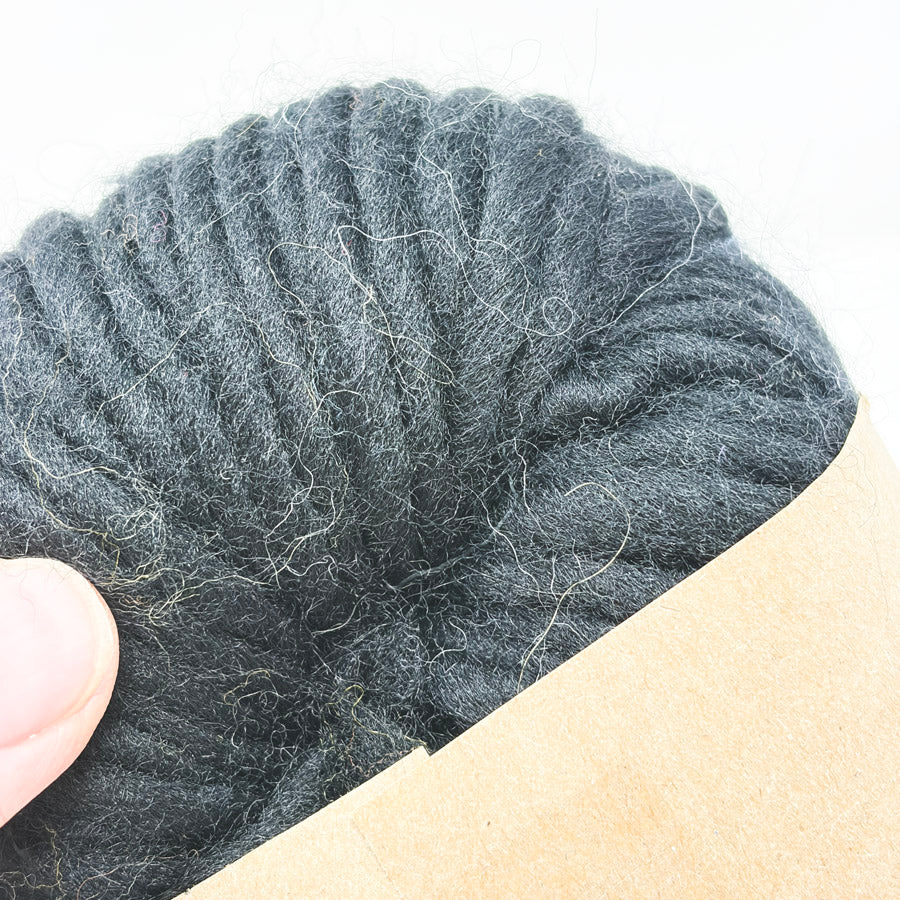Black Chunky Wool/Wool Blend No Label Yarn