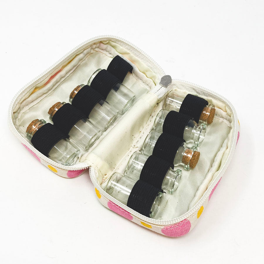 Polka Dot Bag of Glass Bead Sorting Vials