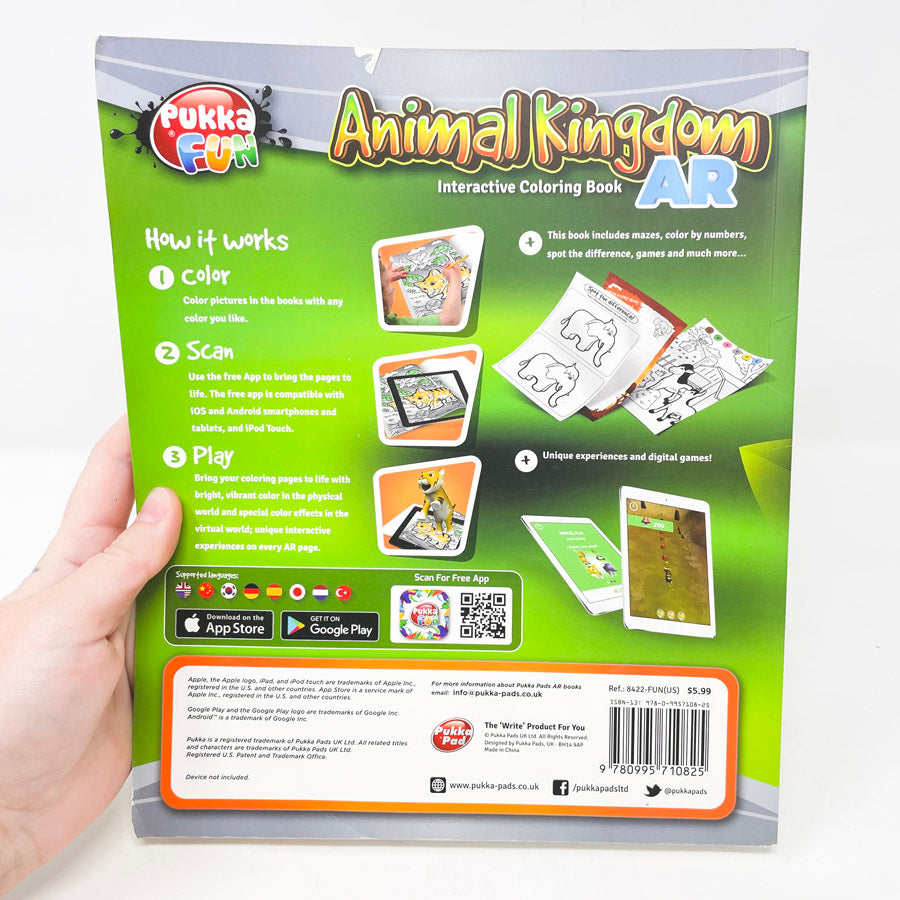 Animal Kingdom Interactive Coloring Book