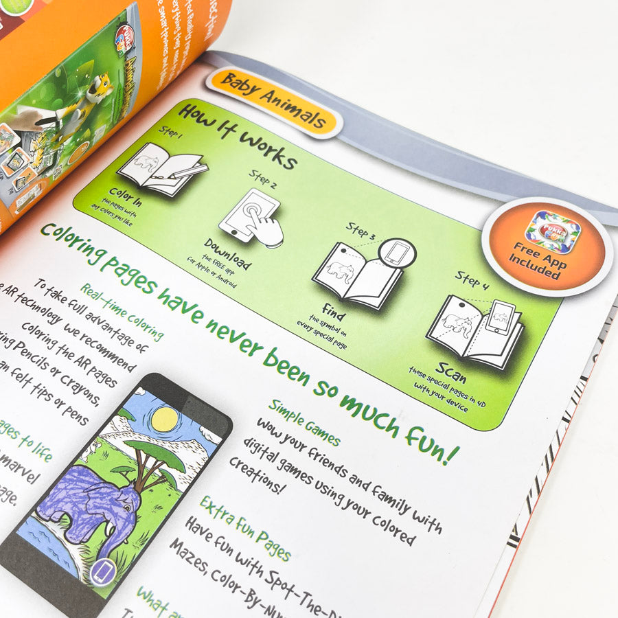 Animal Kingdom Interactive Coloring Book