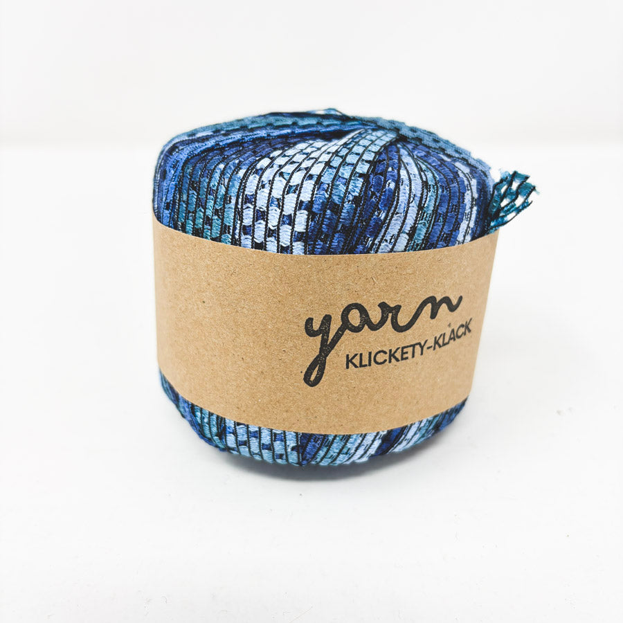 No Label Blue Ladder Ribbon Yarn