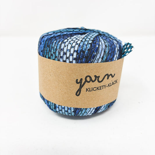 No Label Blue Ladder Ribbon Yarn