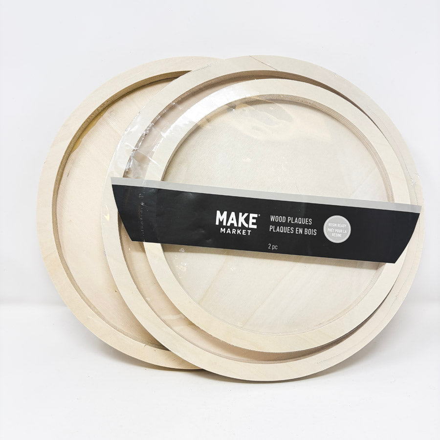 Make Market Round Wood Trays