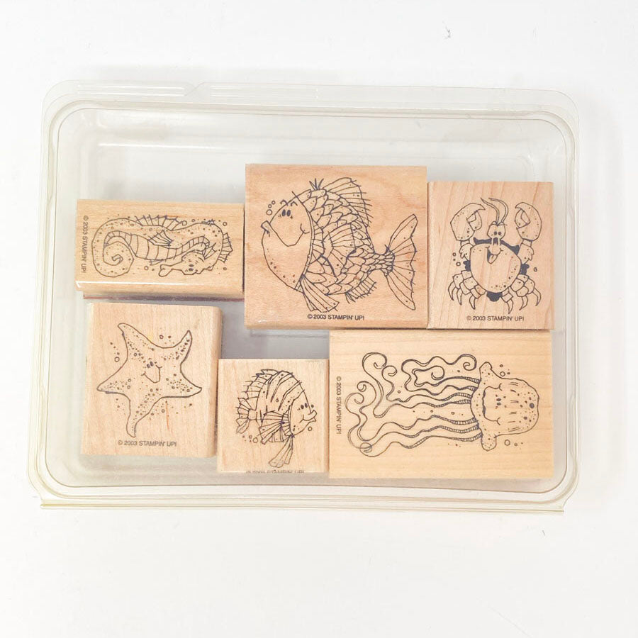 Fishy Friends - Stampin' Up Wood Stamp Set