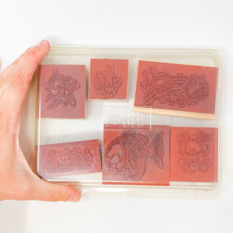 Fishy Friends - Stampin' Up Wood Stamp Set