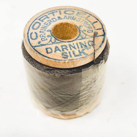 Vintage Wood Spool Corticelli Silk Darning Thread