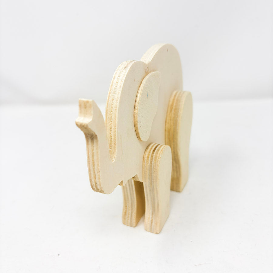 Standing Wood Elephant (Marked)