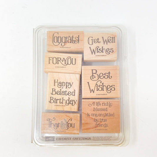 Favorite Greetings - Stampin' Up Wood Stamp Set