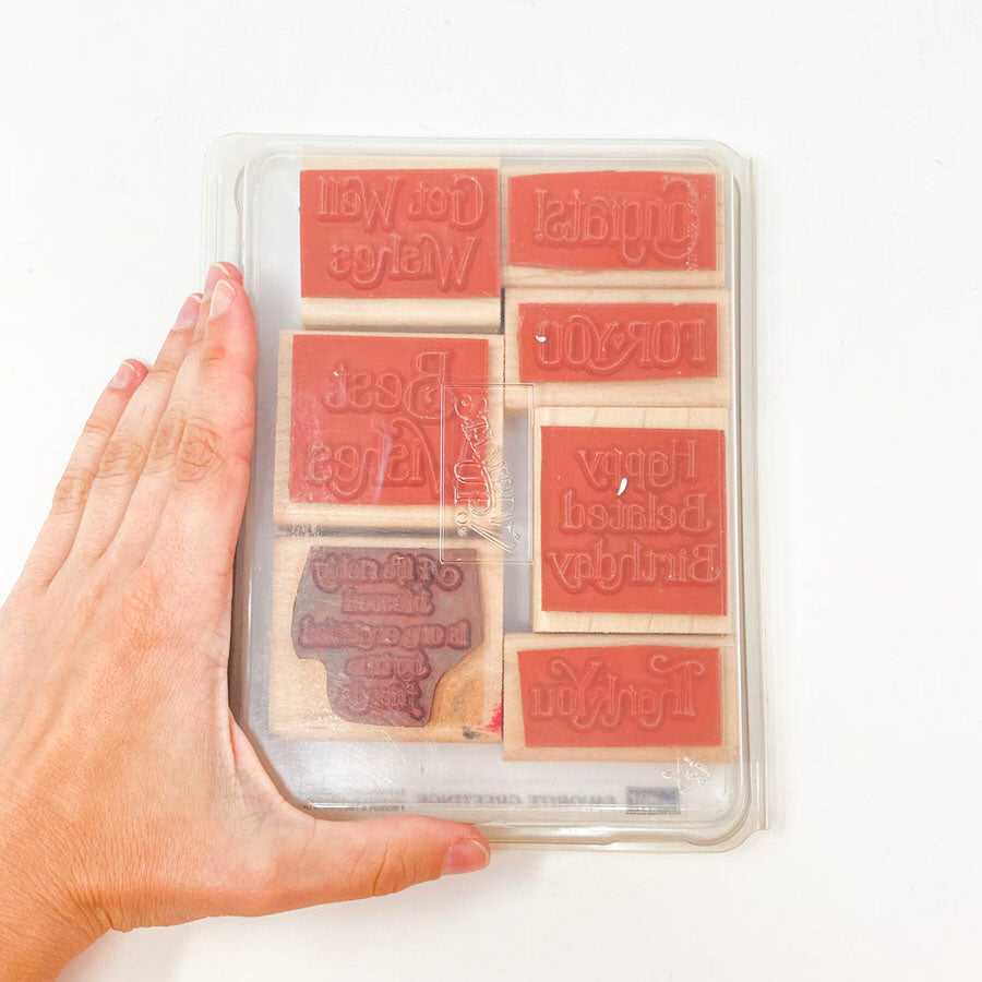 Favorite Greetings - Stampin' Up Wood Stamp Set