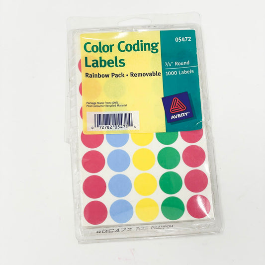 Avery Color Coding Labels - Partial Pack