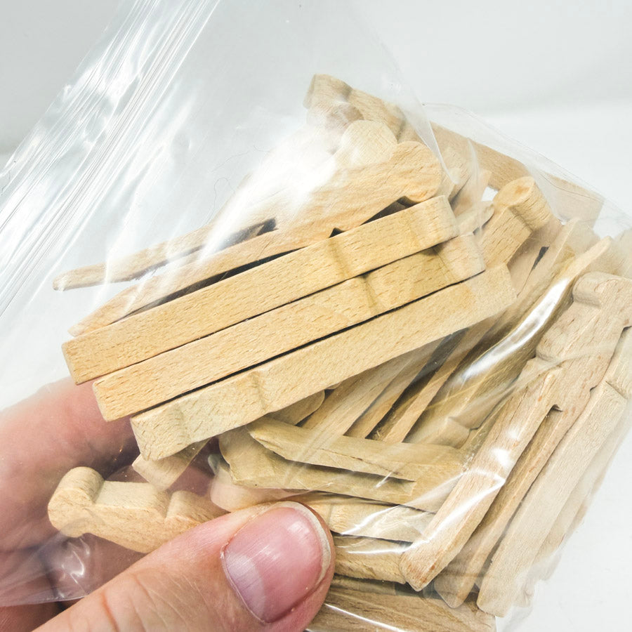 Bundle of All Wood Mini Clothespins