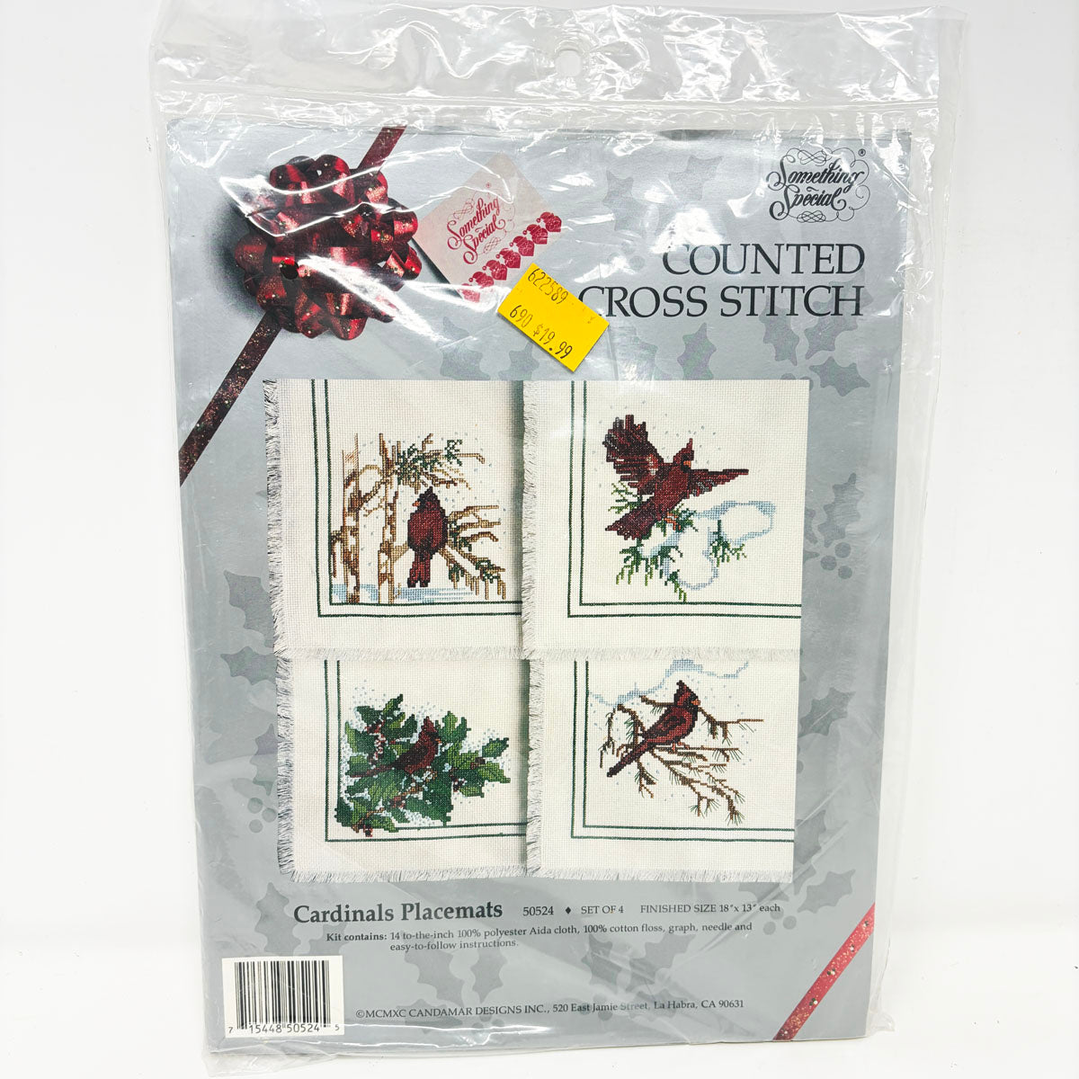 Something Special- Cardinals Placemats Cross Stitch Kit