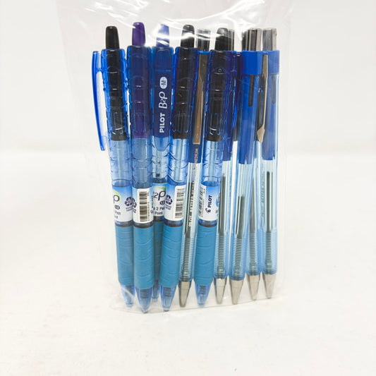 Bundle of Blue Ballpoint Pens