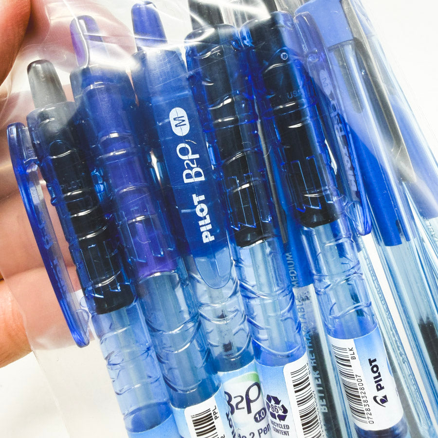 Bundle of Blue Ballpoint Pens