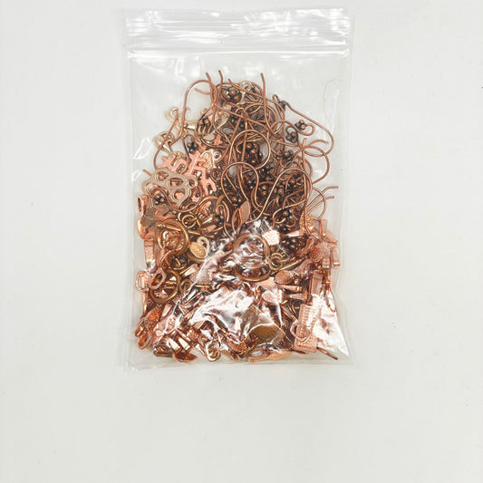 Rose Gold Metal Snowflakes/Animals Ear Wires and Clasps Bundle
