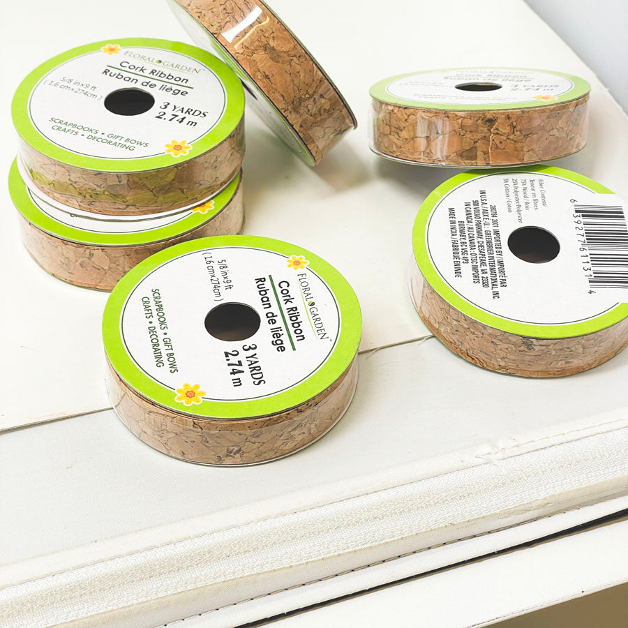 Cork Ribbon 5/8in by Floral Garden