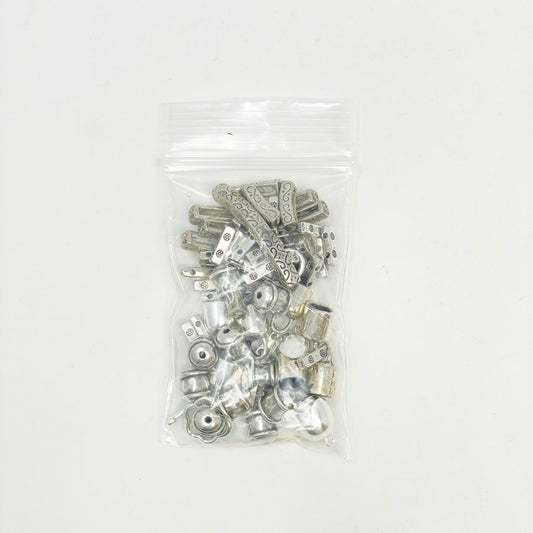 Silver Bell and Bar Bead Bundle