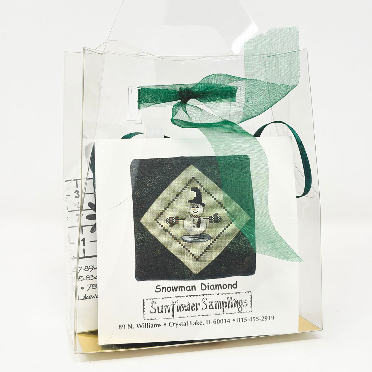 Sunflower Samplings- Snowman Diamond- Pillow Cross Stitch Kit