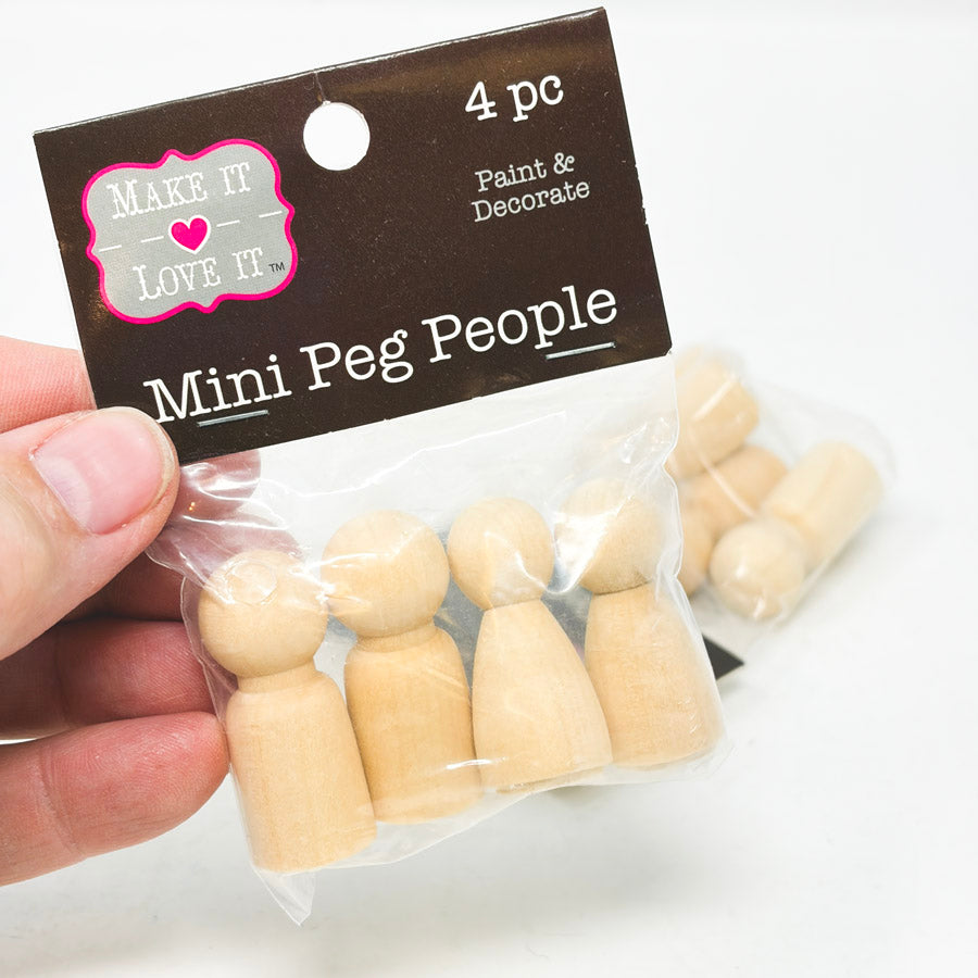 4 pc Mini Peg People