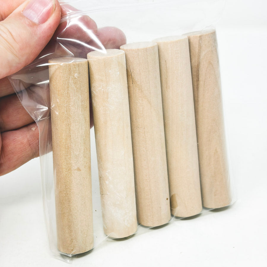 Five Unfinished Wood Logs