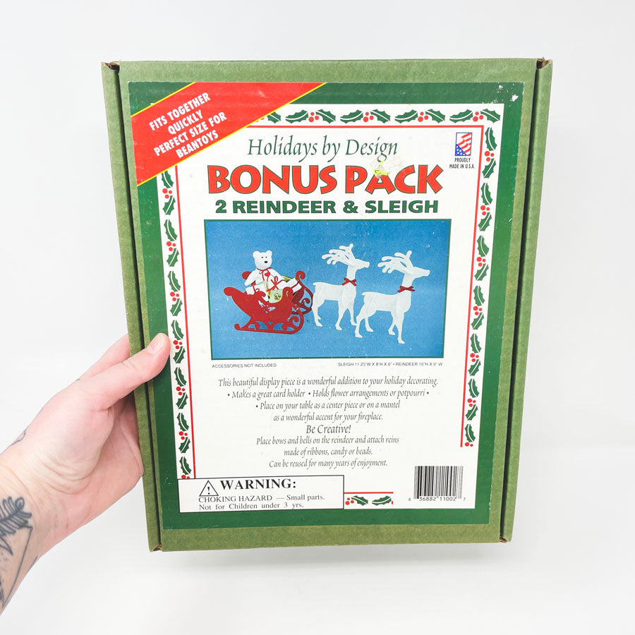 Holidays by Design 2 Reindeer & Sleigh Decor