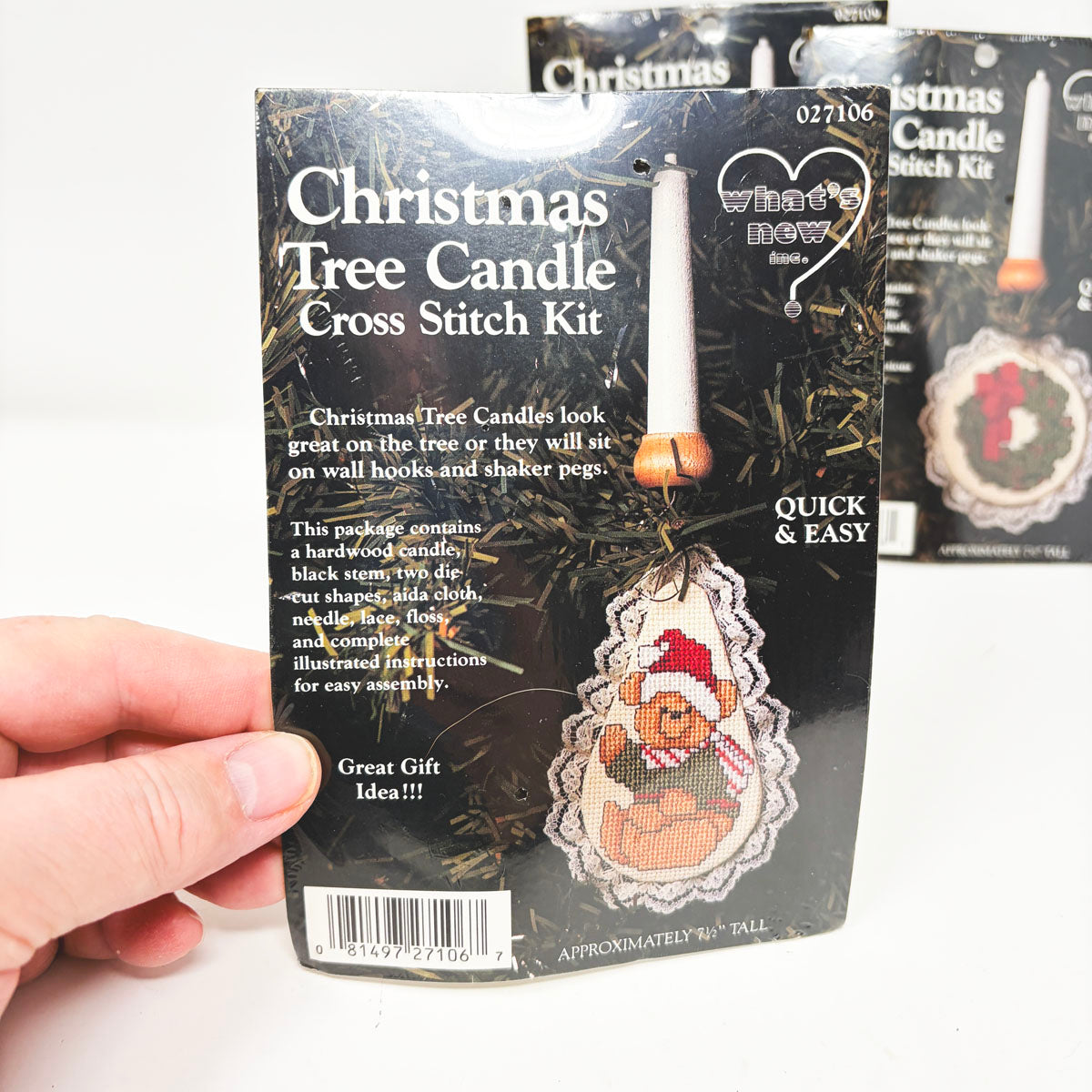 What's Up Inc.- Christmas Tree Candle Cross Stitch Kit- You Choose