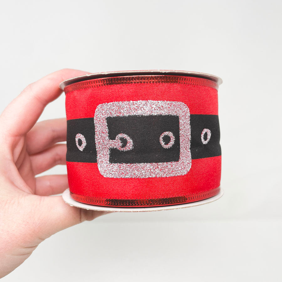 Santa Suit Wire Edge Ribbon