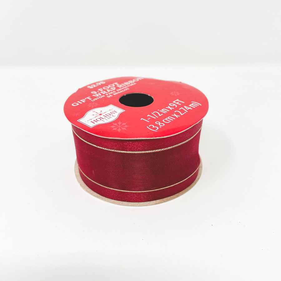 Red and Gold Holiday Ribbon