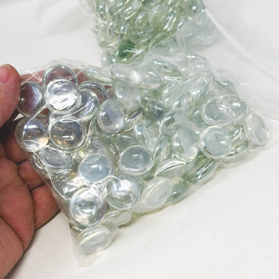 Clear Flat Glass Marbles (1)
