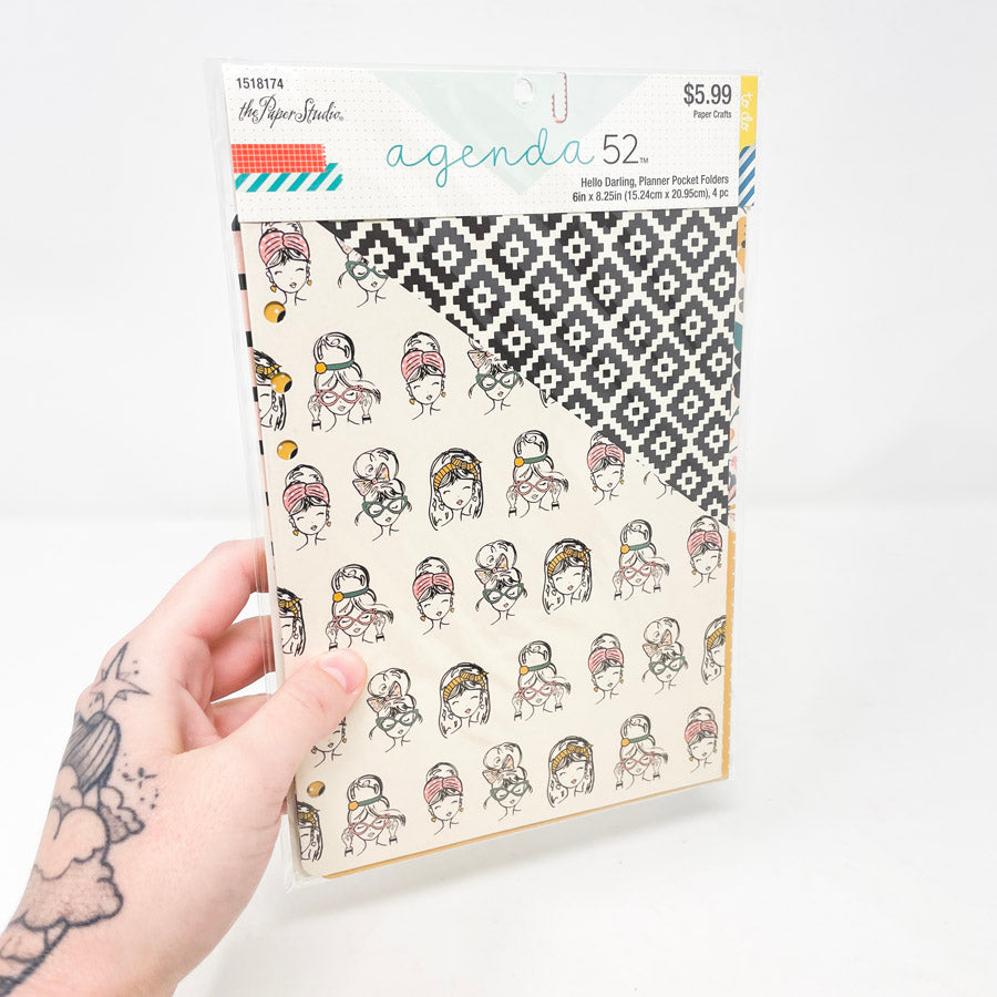 The Paper Studio Agenda 52 Hello Darling Planner Pocket Folders