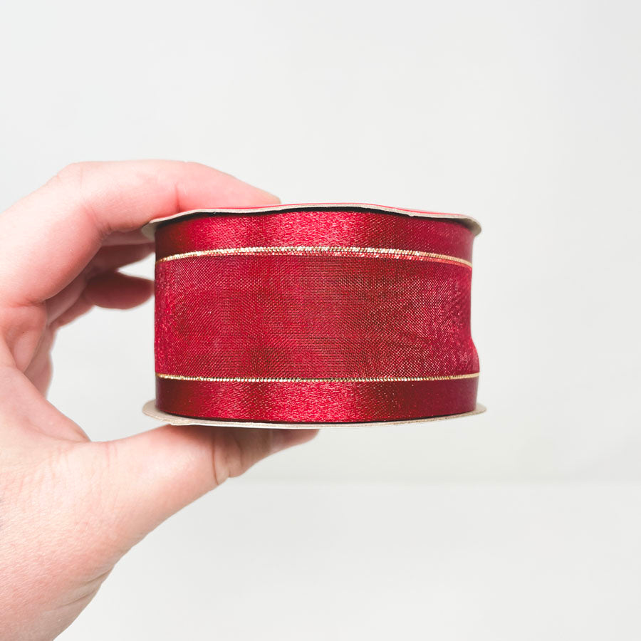 Red and Gold Holiday Ribbon
