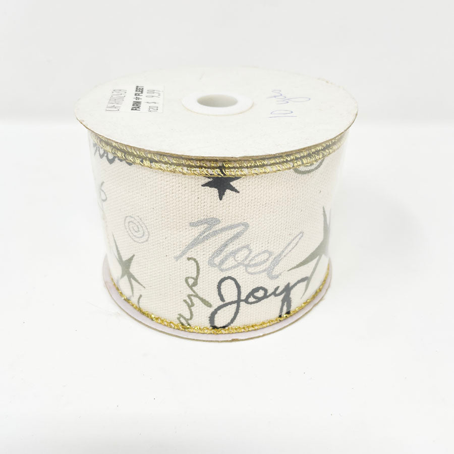 Canvas and Glitter Holiday Ribbon