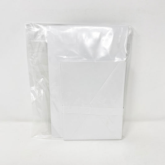 5-1/4" x 7-3/16" White Envelopes with Blank Unfolded Cards - 21ct