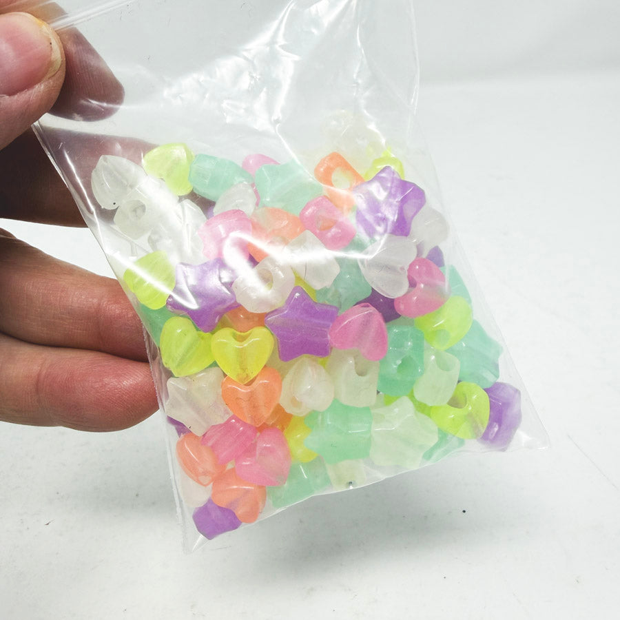 Translucent Neon Shaped Pony Beads