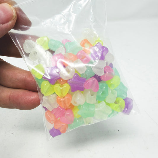 Translucent Neon Shaped Pony Beads