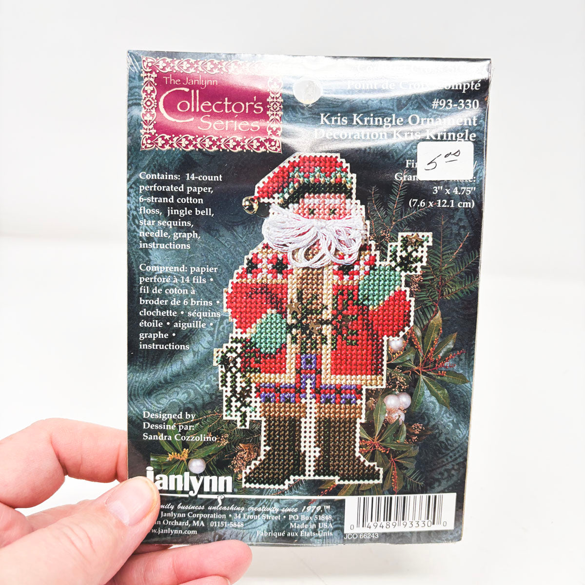 Needles' N Hoops Heirloom Santa Ornament Kit- You Choose