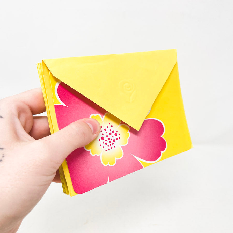 Yellow and Pink Thank You Cards and Envelopes Set - 14ct