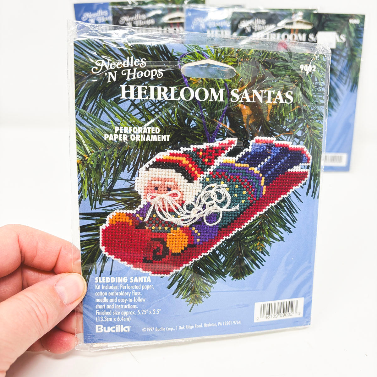 Needles' N Hoops Heirloom Santa Ornament Kit- You Choose