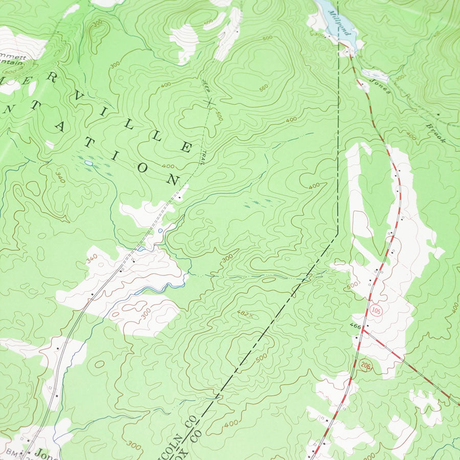 Vintage US Department of the Interior Geological Survey Map - Razorville Maine - 1961