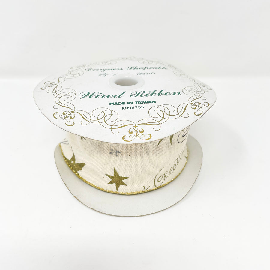 Canvas and Glitter Holiday Ribbon