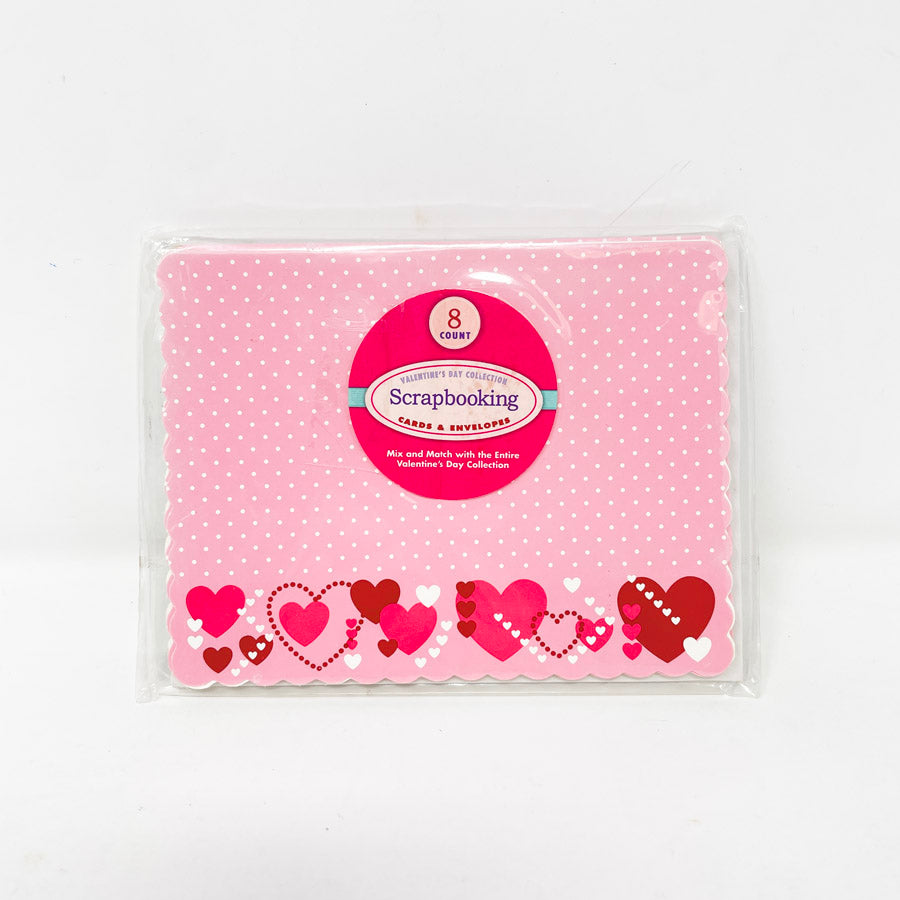 Valentine's Day Scalloped Cards and Envelopes Set - 8ct