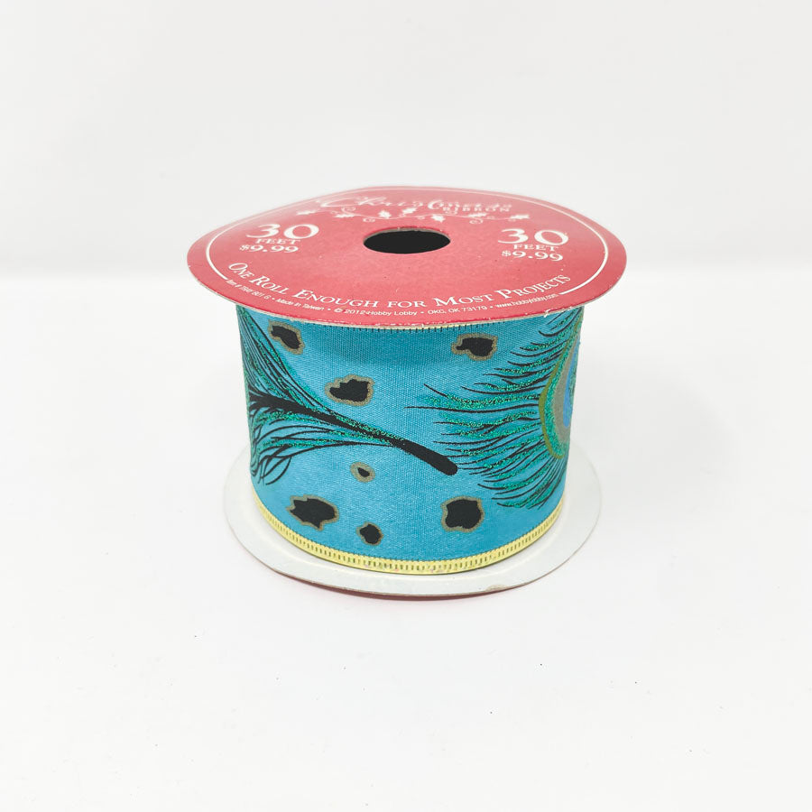 Peacock Christmas Ribbon