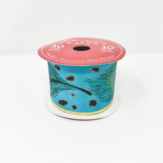 Peacock Christmas Ribbon