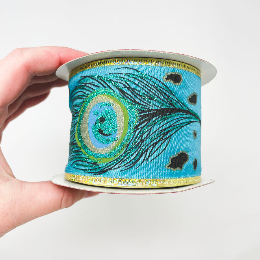 Peacock Christmas Ribbon