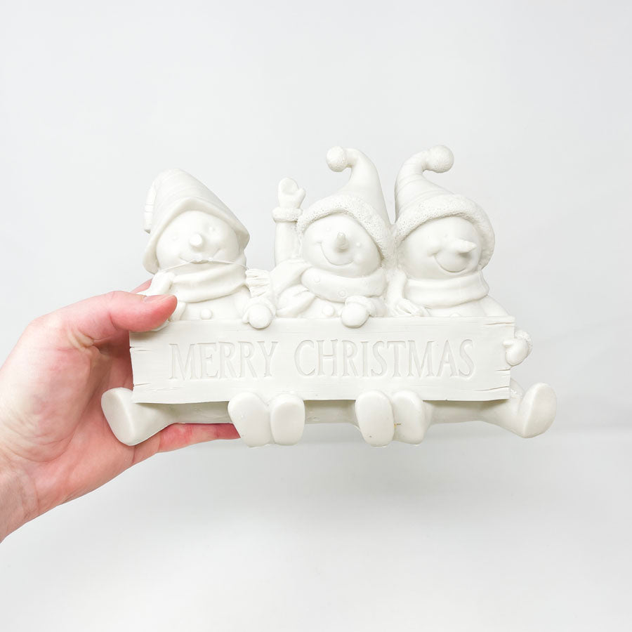 Snowmen "Merry Christmas" - DIY Figurine