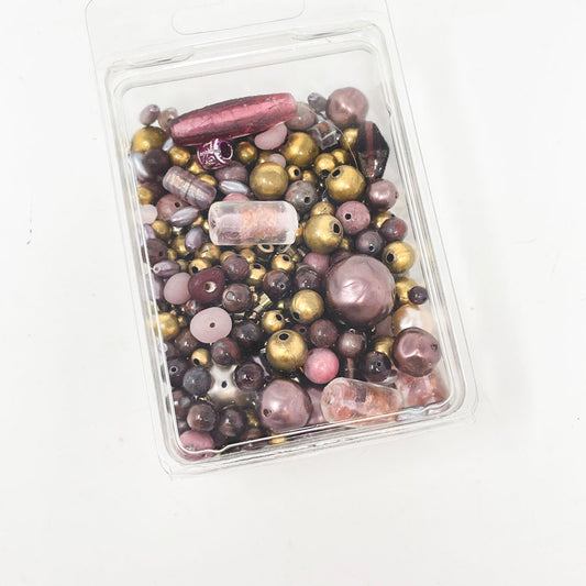 Bead Soup Pack - Antique Gold and Plum