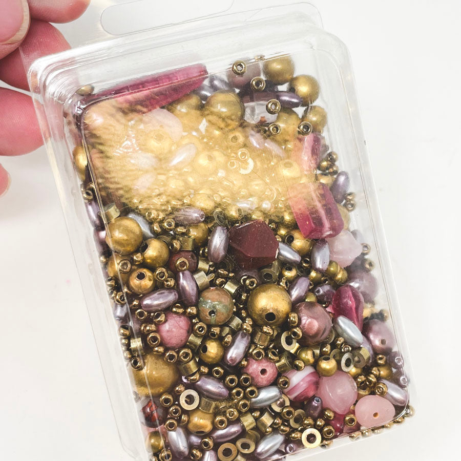 Bead Soup Pack - Antique Gold and Plum