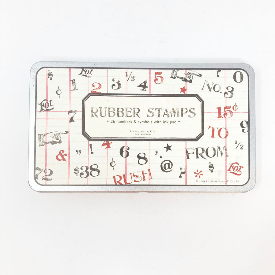 Cavallini & Co. Rubber Stamp Set - Numbers & Symbols