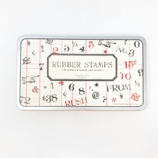 Cavallini & Co. Rubber Stamp Set - Numbers & Symbols