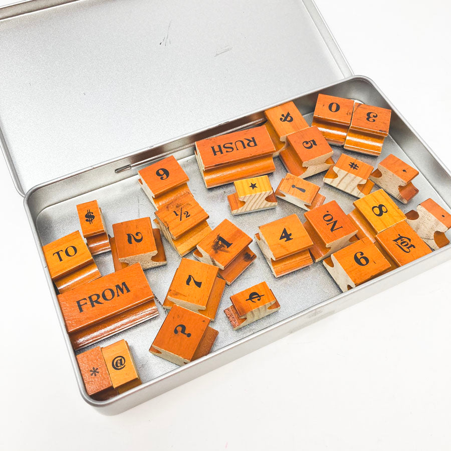 Cavallini & Co. Rubber Stamp Set - Numbers & Symbols